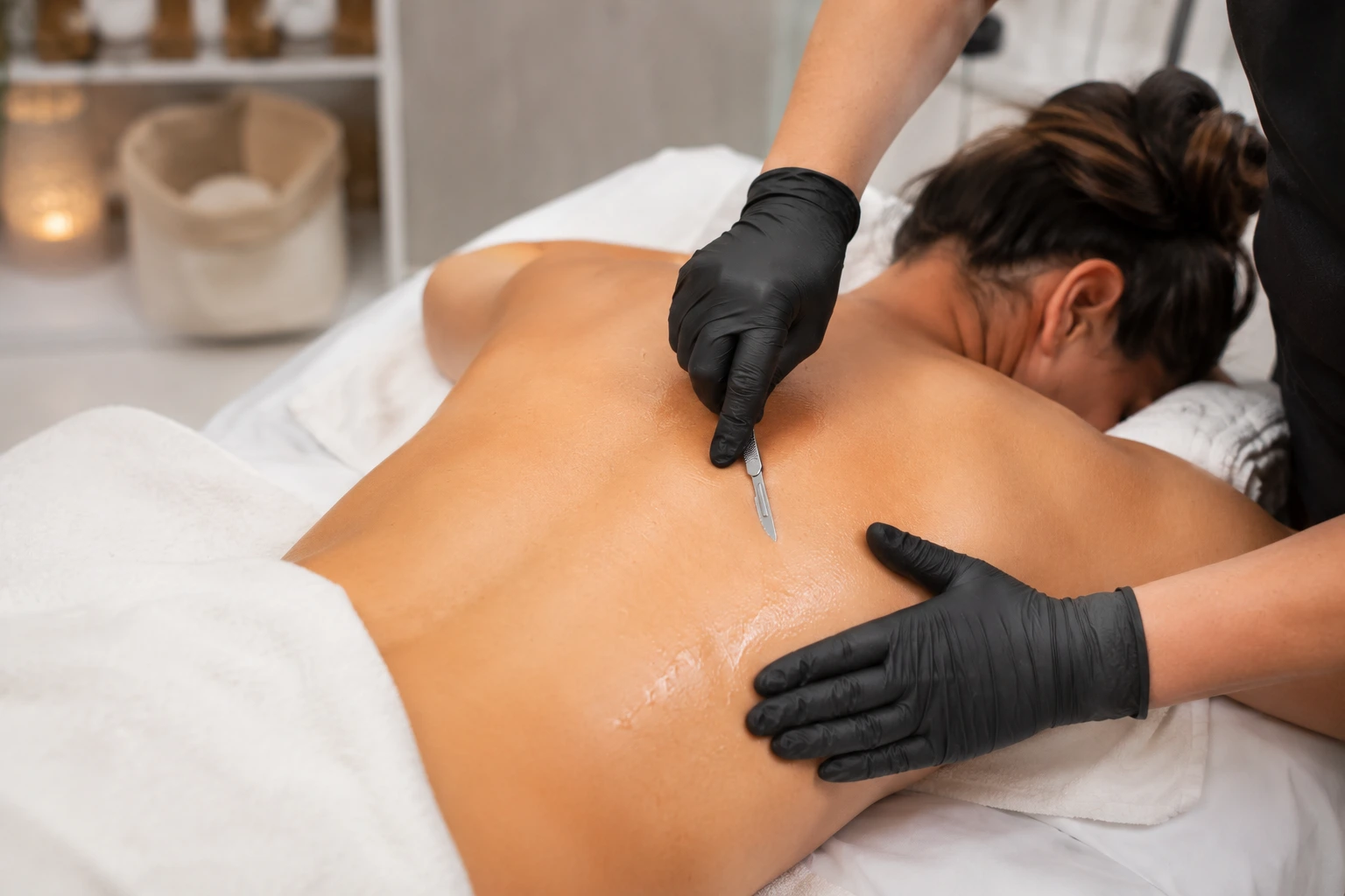 Dermaplaning for back